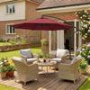 3m Water Resistant Terylene Hanging Parasol Wine Red