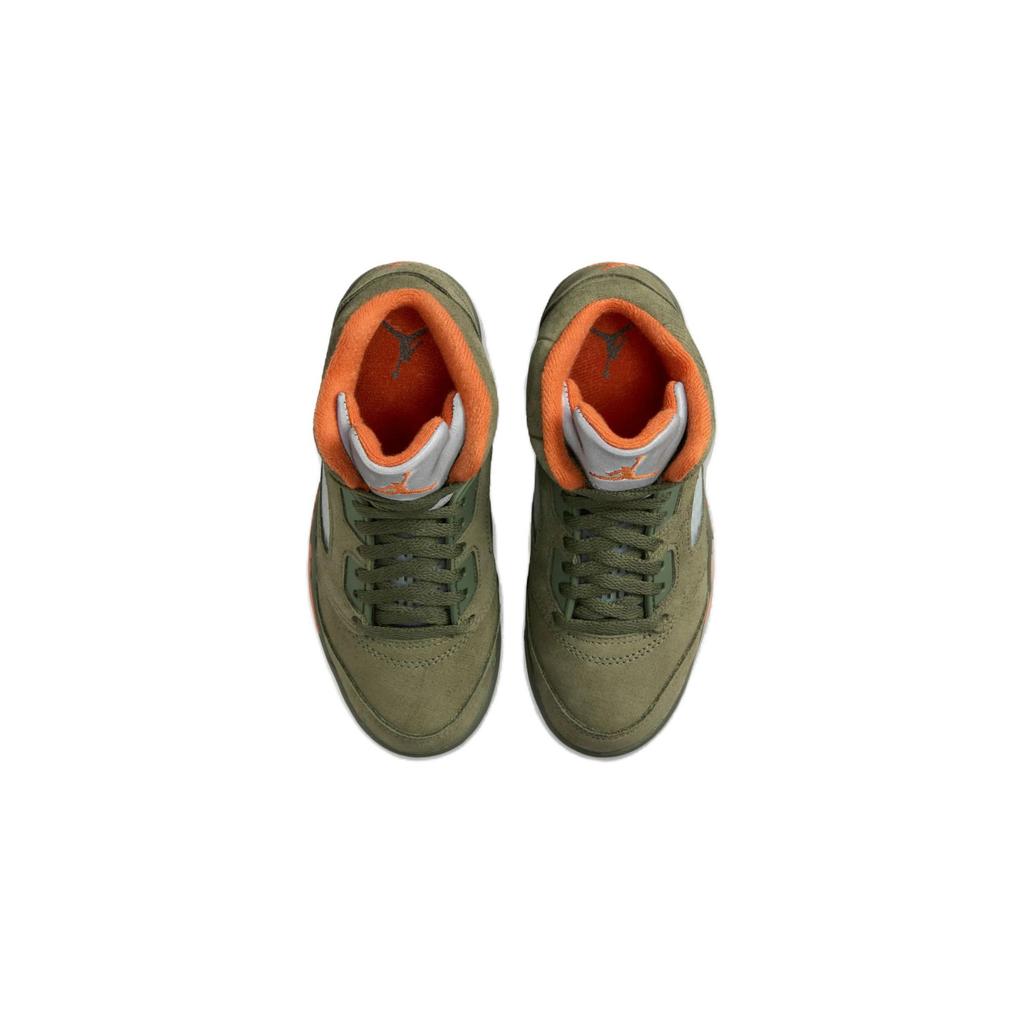 Air Jordan 5 Retro PS Olive Army Olive Solar Orange 440889-308