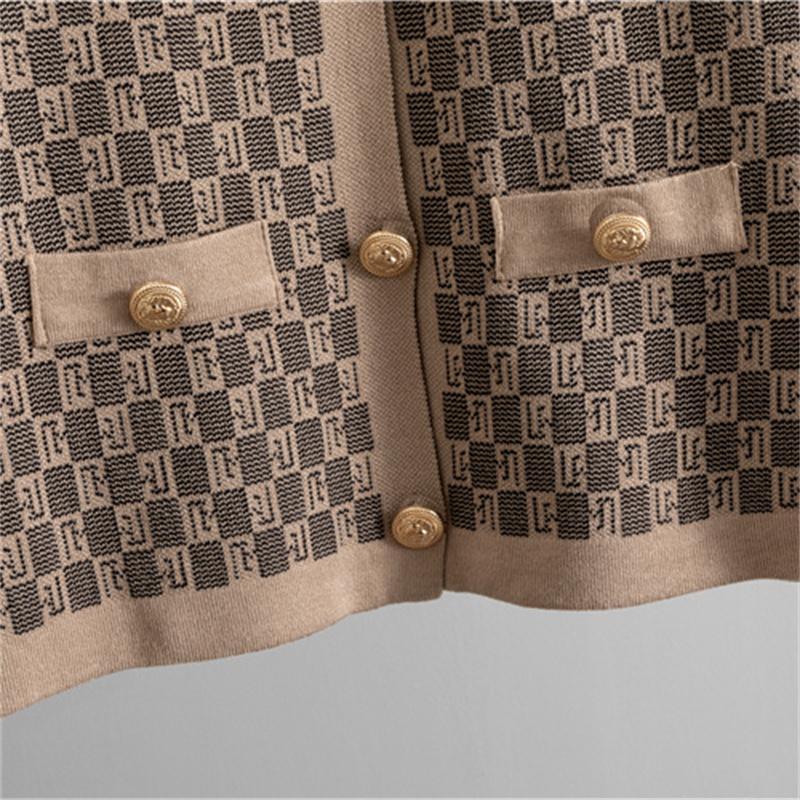 Women's Spring and Autumn New Fashion Style Knitted suit  Tank Top Sweater cardigan Pants 3 Piece suit