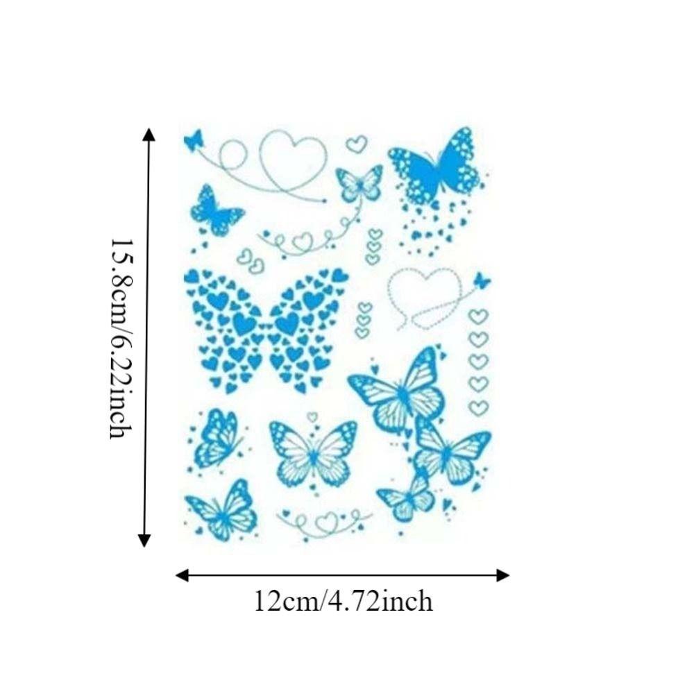 Temporary Luminous Flower Tattoo Sticker Rose Butterfly Floral Fake Tattoos  Beauty Tools