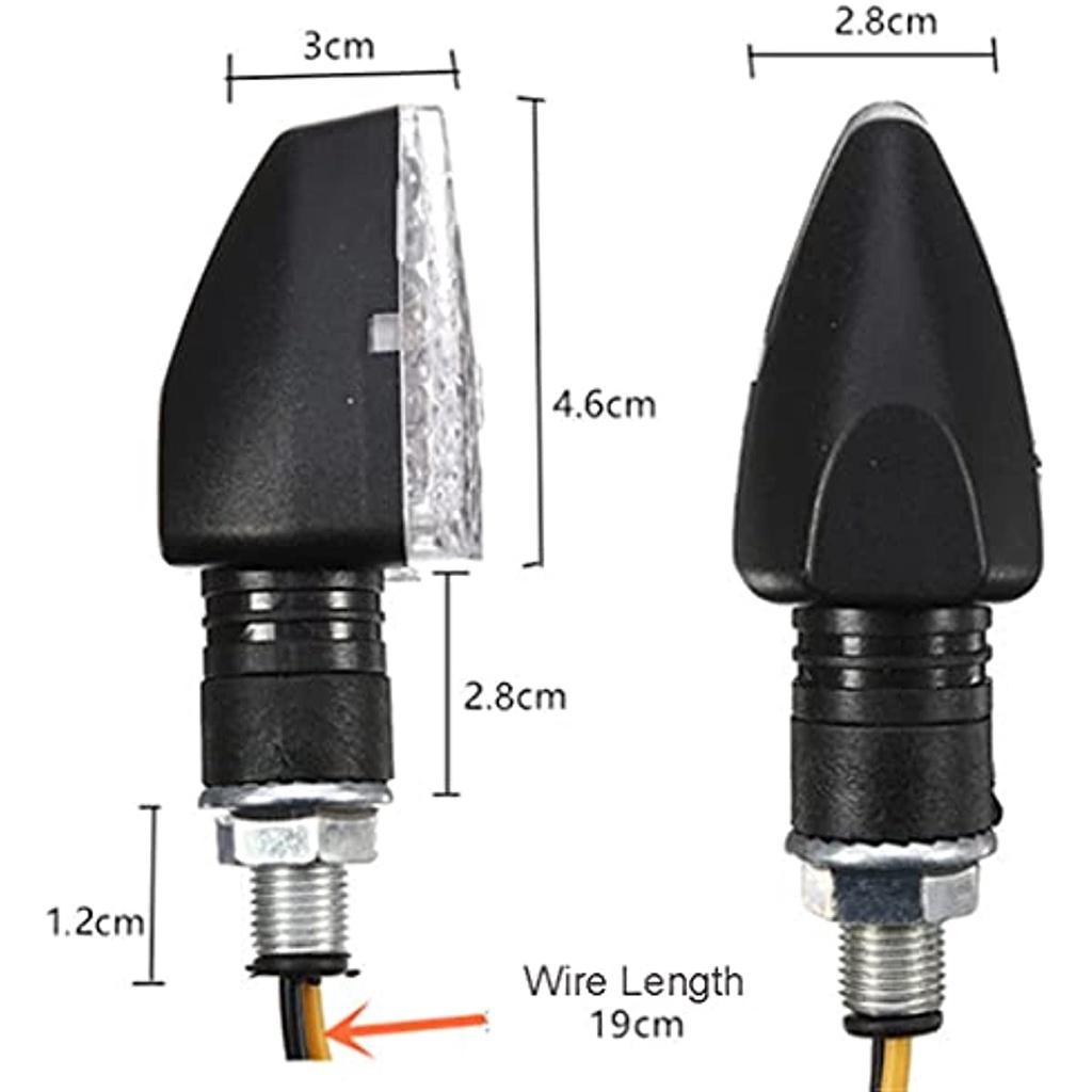 4 Pcs Indicator Flashers For Motorcycle 15 Led Signal Indicators Amber Mini Flasher 12V Waterproof Motorcycle (New Version)