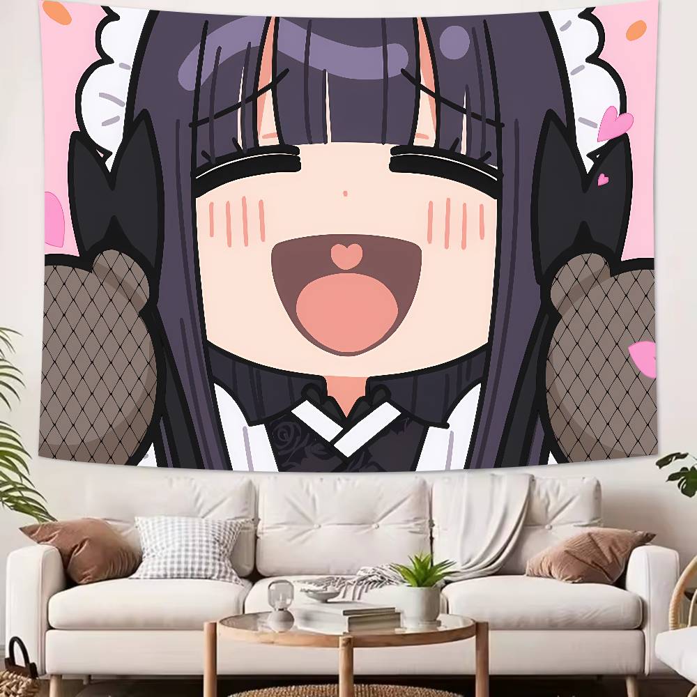 Large Kawaii Pretty Girl Marin Kitagawa Tapestry Wall Hanging Wall Rugs Dorm Decor Blanket Camping Decoration Tapestry