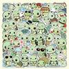 50Pcs Cartoon Green Cute Turtle Sticker Diy Decoration Waterproof Phone Case Notes Skateboard Notebook Graffiti Toys Gifts