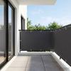 Balcony Privacy Screen 1.2 X 15 M Fabric with PU Coating Black