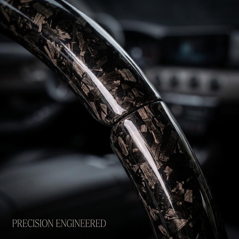 Unbranded Three-Piece Set in Glossy Black PVC Building Block Textured Segmented Steering Wheel Cover Anti-Slip Half-Cover Steeri