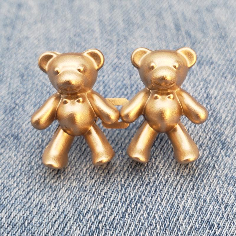 Bear Waist Slimming Adjustable Button Jeans Buckle - Detachable Tightening Pair