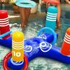 Inflatable Pool Ring Toss Games Kit With Rings Multiplayer Pool Throwing Game Kids Family Water Fun Beach Party Toys