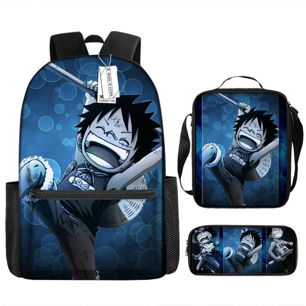 Popular Animation Backpack Student Schoolbag Boys Messenger Bag Girls Pencil Case