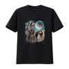 3 Racoon Moon Howling Raccoon Head Funny For T Shirt Vintage Washed Stretched Streetwear Slightly Casual Designer Clothes