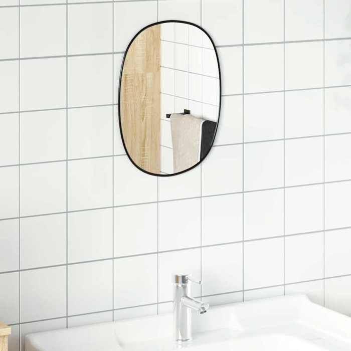 VidaXL Mural Miroir de Maquillage Coiffeuse Cosmétique Décoration de Chambre à Coucher Salle de Bain Salon Intérieur Noir 348221