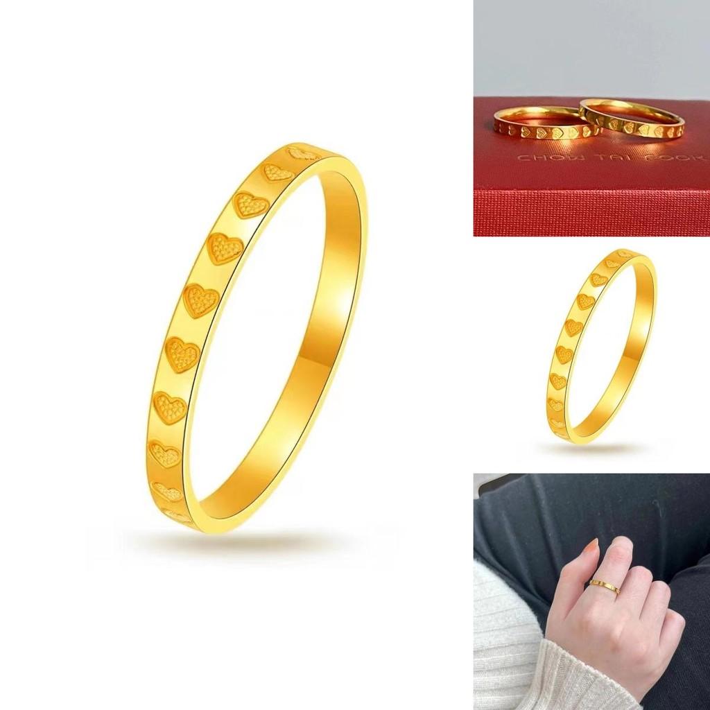 Beautifully Crafted Heart Ring In Gold Plated Brass For Romantic Gifts And Memories