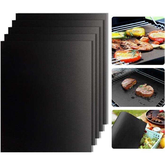 

Planchas pour barbecue CLYCTIP Tapis de Cuisson pour Barbecue et Four,Set de 5,40cm*33cm Feuilles Anti-adhérent de BBQ e 2640