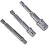 3Pcs Black Socket Adapter 1Celsius4  Hex Shank to 1Celsius4  3Celsius8  1Celsius2    Head Drill Bit Driver