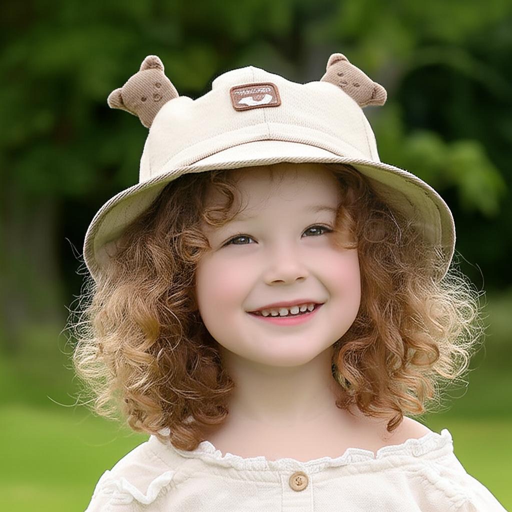 Infant Sun Protection Bucket Hat - Cute, Thin, and Warm for Spring & Autumn