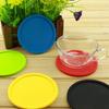 8Pcs Silicone Drink Coasters Non-Slip Heat Resistant Thick Cup Mats Dark Grey for Home Bar Restaurant Use Drink Coasters