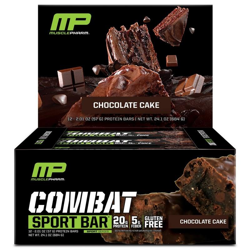 Muscle Farm Combat Crunch Sports Protein Bar Chocolate Cake 12pcs