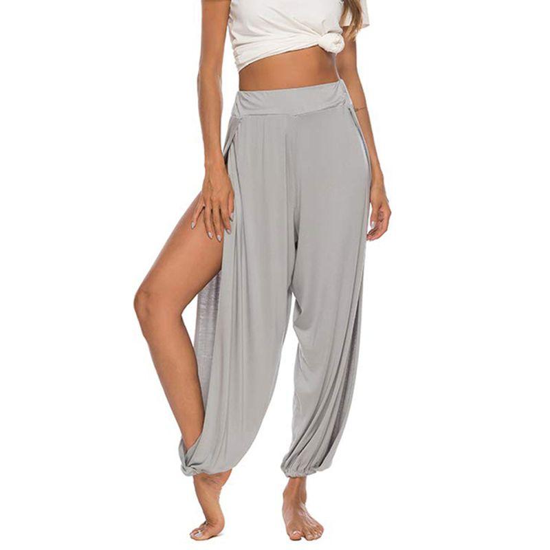 Solid Color High Slim Loose Harem Pants Pure Color High Slit Loose Harem Pants