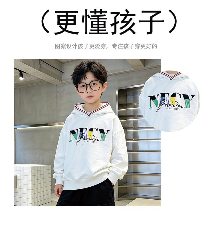 Boys' Hooded Sweatshirt, Spring New Style, Children's Sports Top, Fashionable and Stylish for Boys