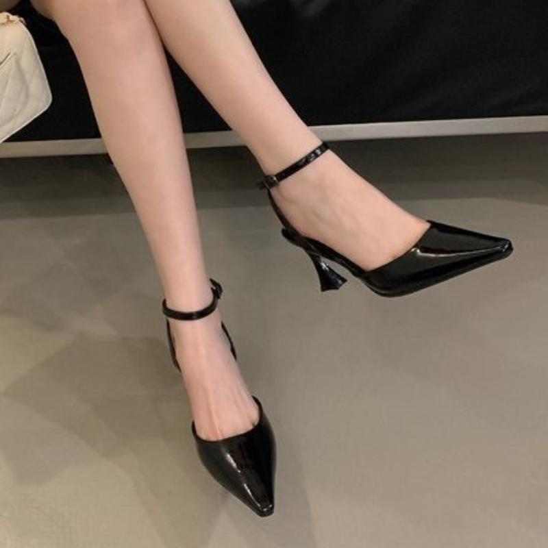 Summer High Heel Women Sandals Shoes Fashion Pointed Toe Ankle Strap Shoes Ladies Elegant Dancing Party Sandalias