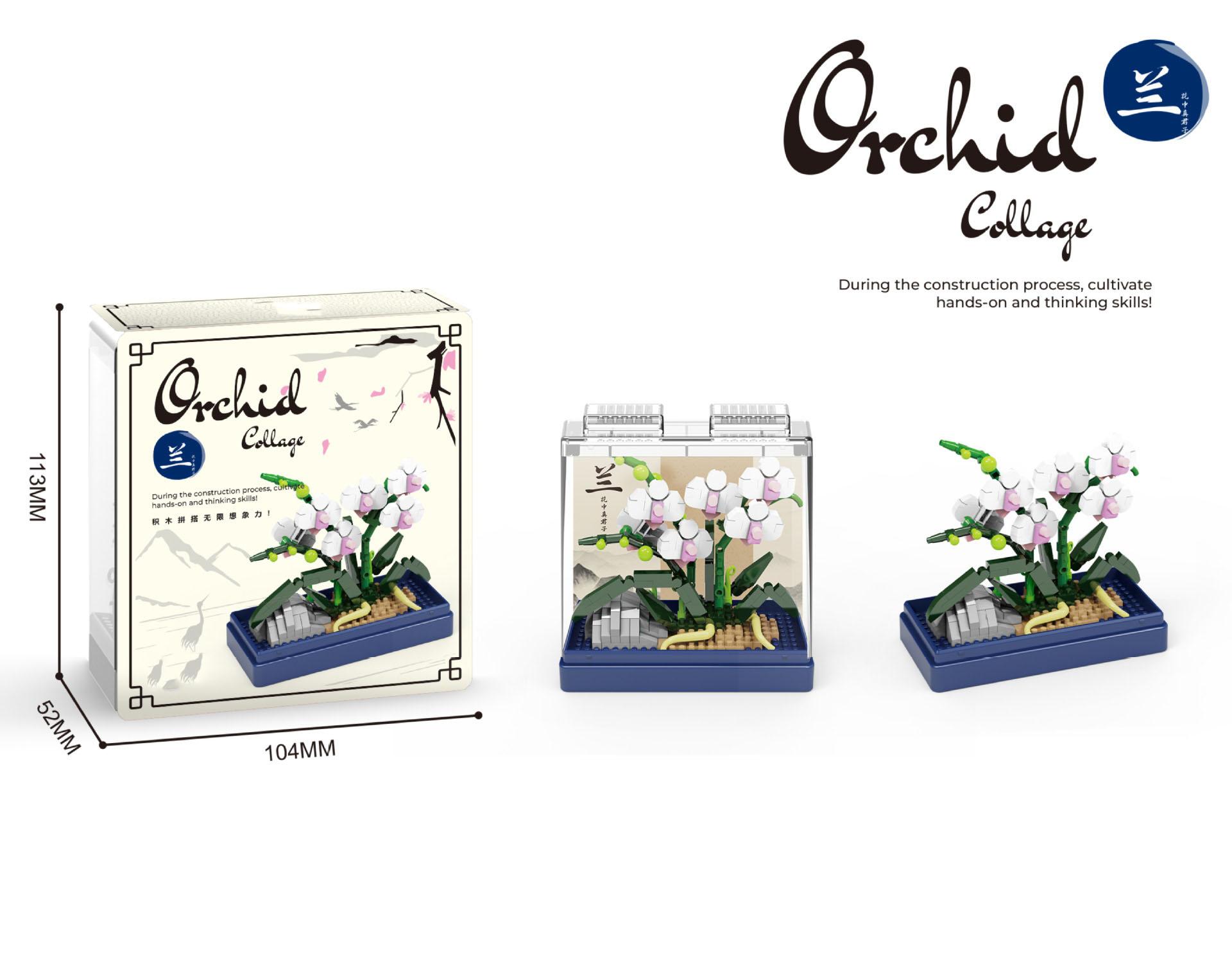 

Idea Nature Secret Box Micro Diamond Building Block Plum Orchid Bamboo Chrysanthemum Nanobricks 3D Wall Brick Toys For Gifts