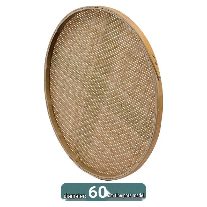 Bamboo Weaving Green Winnowing Basket/Restaurant Sashimi Platter with or without Holes for Drying, Sieving, Tea Sampling, or Decorative Use