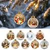 Lumini de Noapte LED Calde Ornament Strălucitor cu Poveste de Crăciun, Mini Scenă de Sărbătoare în Glob Decor Suspendat, Decor de Iarnă Acrilic Transparent Luminos Pandantiv pentru
