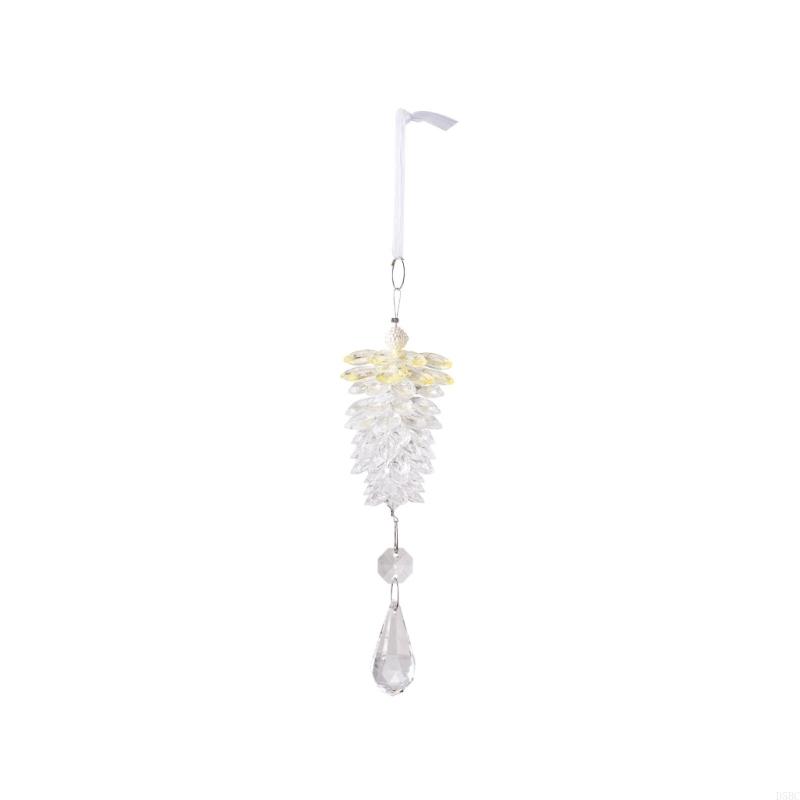 Acrylic Pinecone Ornament Transparent Hanging Decoration For Christmas Tree Window Wall