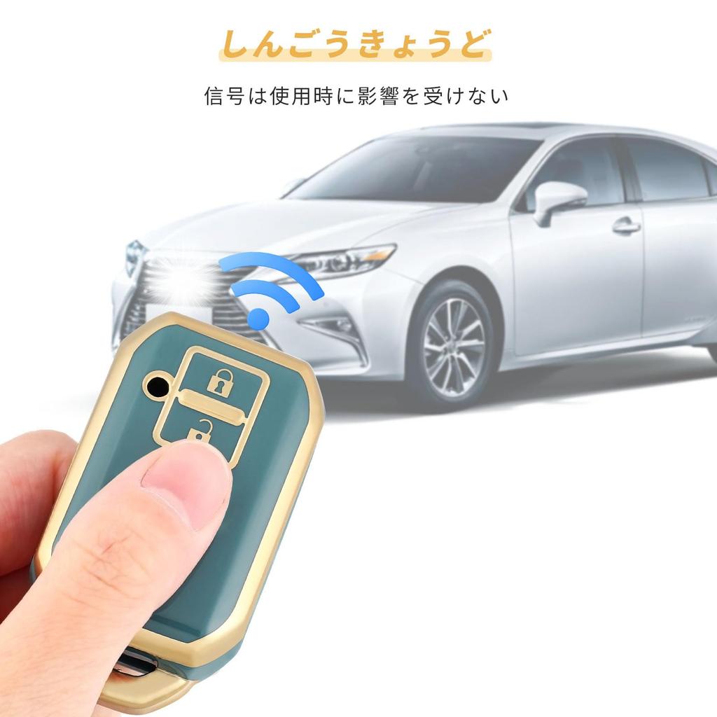 Suzuki Key Case for and Other Premium TPU No Radio Key Smart Key Case for and New Wagon and More [OFFCURVE] Hustler, Jimny, Vehicles, 2-Button Design,