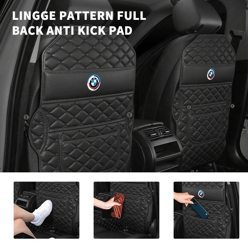AAD1 Leather Car Back Seat Protector Seat Mud Anti-Child-Kick Pad For BMW X1 X2 X3 X4 X5 X6 F49 F39 F25 G01 F16 G06 G07 F25 F30