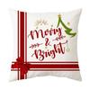 Christmas home decoration pillow cover Merry Christmas Snowman Christmas tree plaid printed cushion cover Sofa room decoration