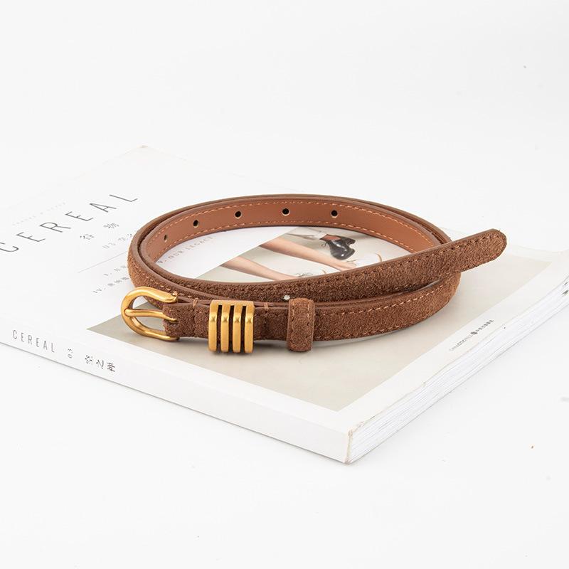 Women's Belt Genuine Leather Frosted Suede Retro High-end Decoration Women's Dress Accessories Belt