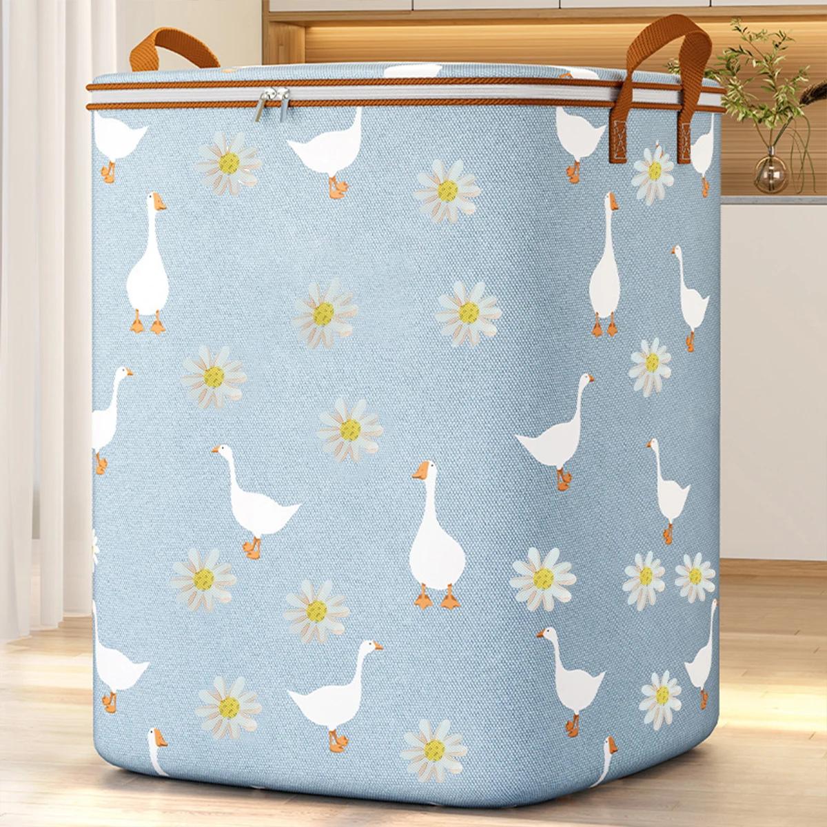 

1PC-Clothes quilt storage bag household large-capacity quilt storage bag S синий