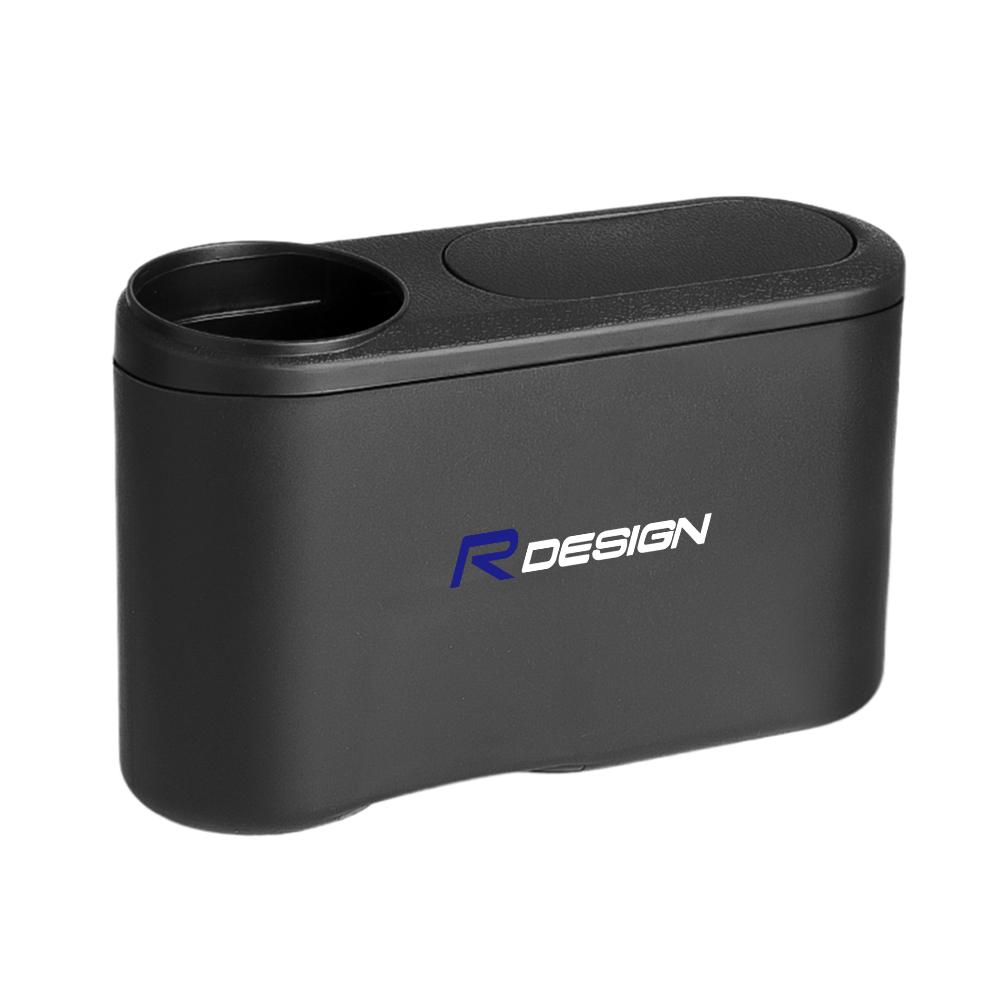 

Car Flip Trash Can ABS Water Cup Umbrella Storage Box Accessories for Volvo V50 S80 XC60 V90 XC90 S60 C40 RDESIGN