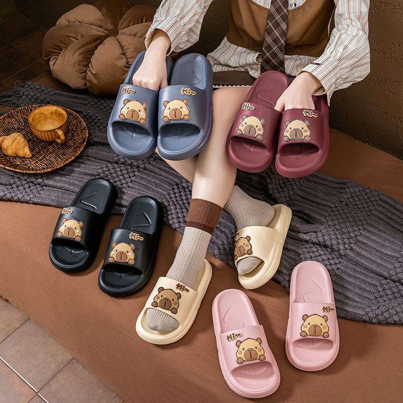 Sandale drăguțe din EVA cu capibara: Papuci de vară confortabili pentru bărbați și femei