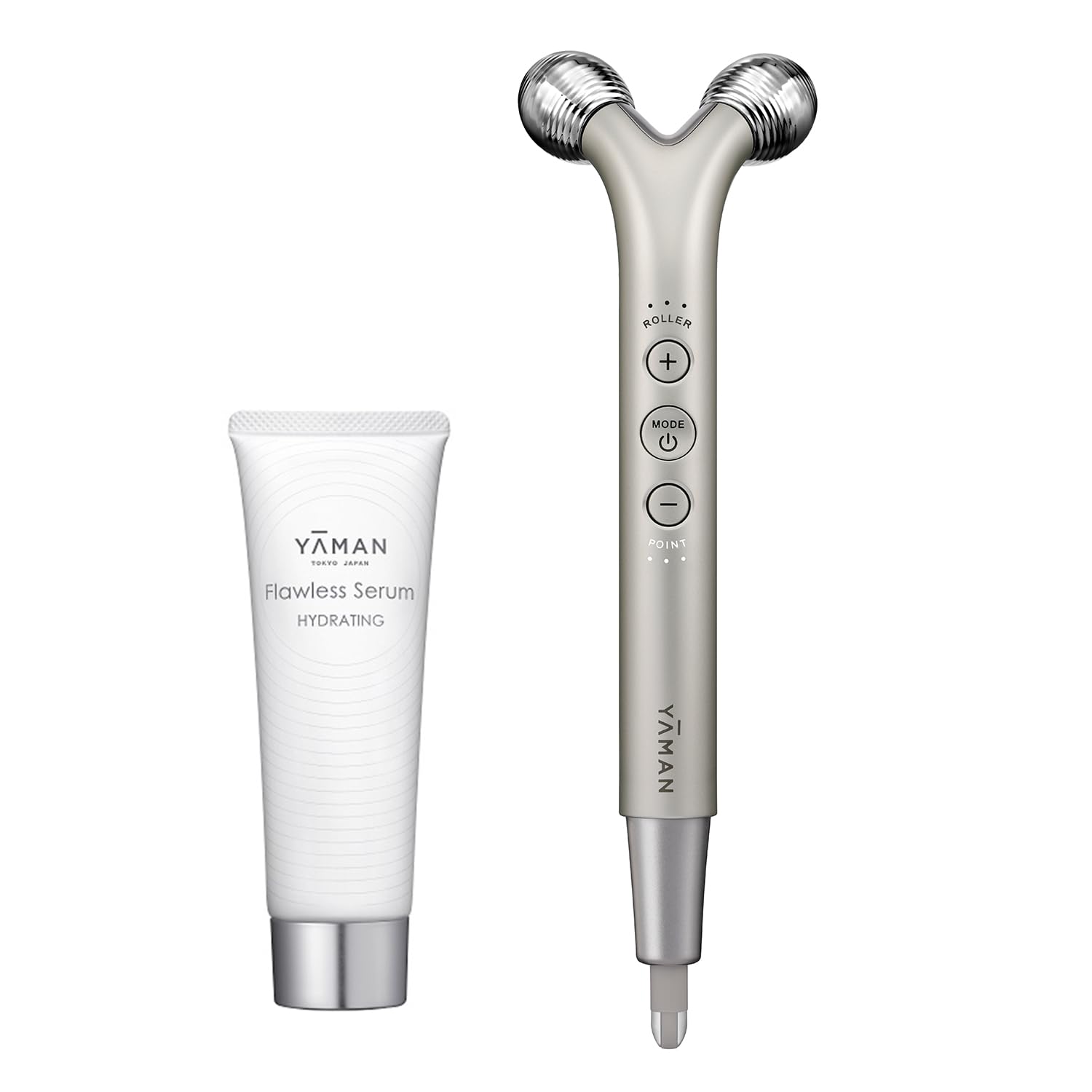 

Facial Beauty Device WAVY Needle Lift Pointer Roller EMS Beauty Serum Flawless Serum Hydrating Set YJFD3NAM2 Gold with Sticker YA-MAN золотий