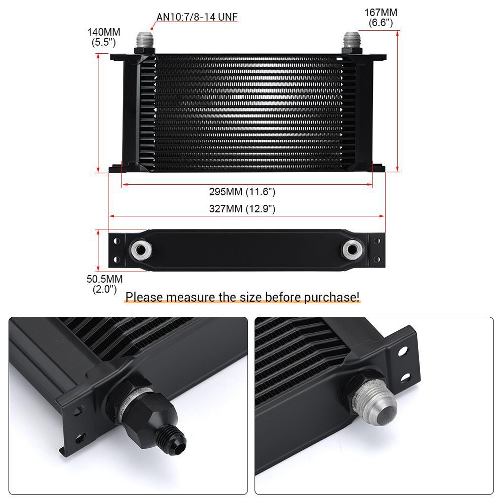 19 Row AN-10AN Universal Oil Cooler Engine Transmission Oil Cooler