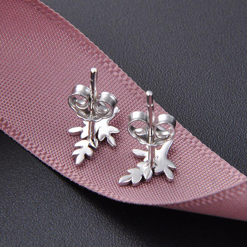 Tancise la modă Cercei cu știfturi din argint 925 Cercei în formă de frunze pentru femei Bijuterii fine Nunți Cadouri de petrecere s