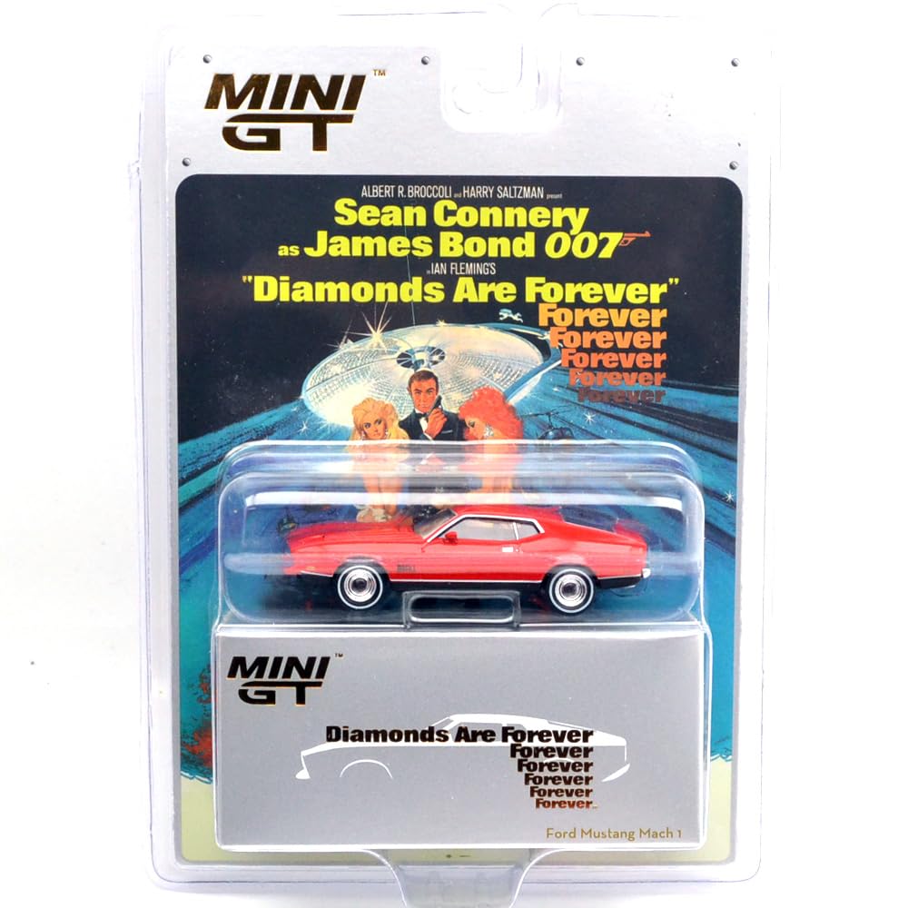 Масштаб MINI GT MiJo Toys FORD MUSTANG MACH 1 007 АНГЛИЙСКАЯ УПАКОВКА США MiJo Эксклюзив Ford Mustang Mach 1 АНГЛИЙСКАЯ УПАКОВКА 164 - DIEMONDS чёрный