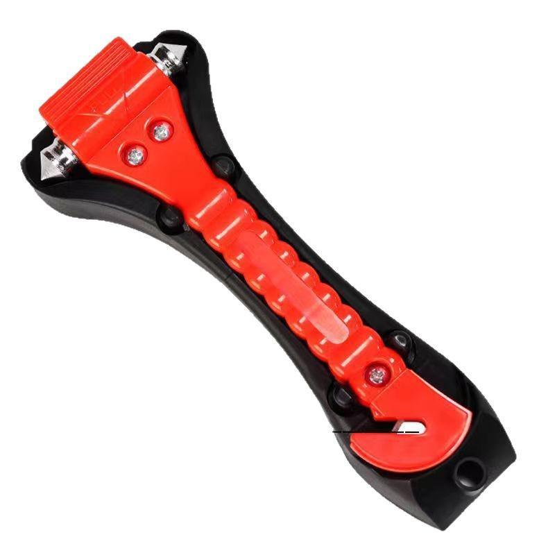 Compact Multifunctional Car Safety Hammer with Base – Emergency Life-Saving Tool