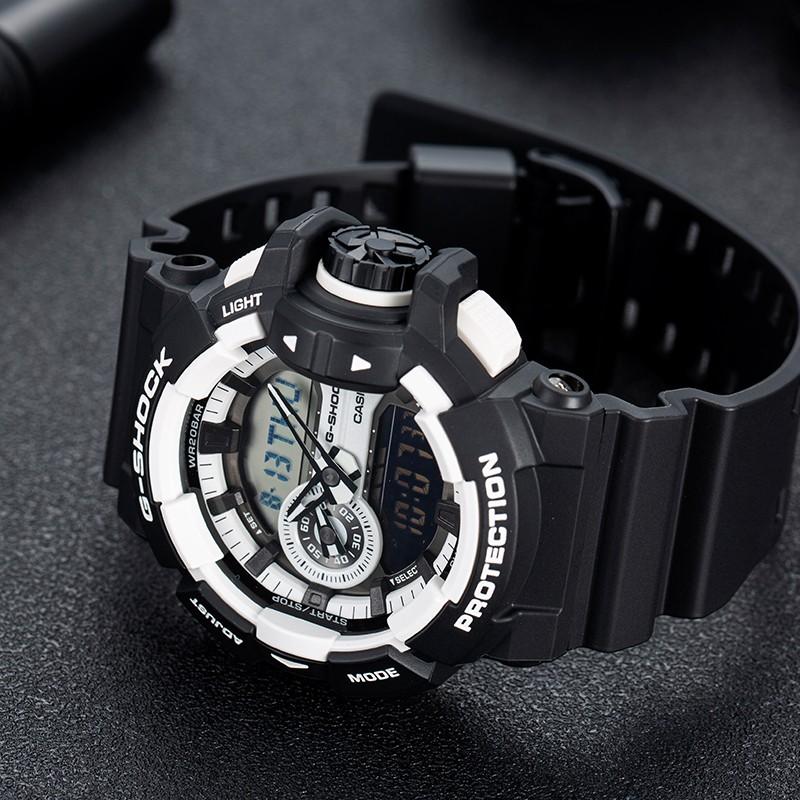 CASIO Men Liquid Crystal/Analog Dual Display Series Black Watch GA-400-1A GA-400-1A