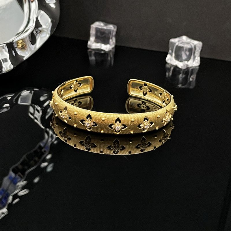 

Браслет Palace с полированной поверхностью и итальянским ретро-стилем и высоким темпераментом, нишевый милый и классный браслет для женщин L золотой