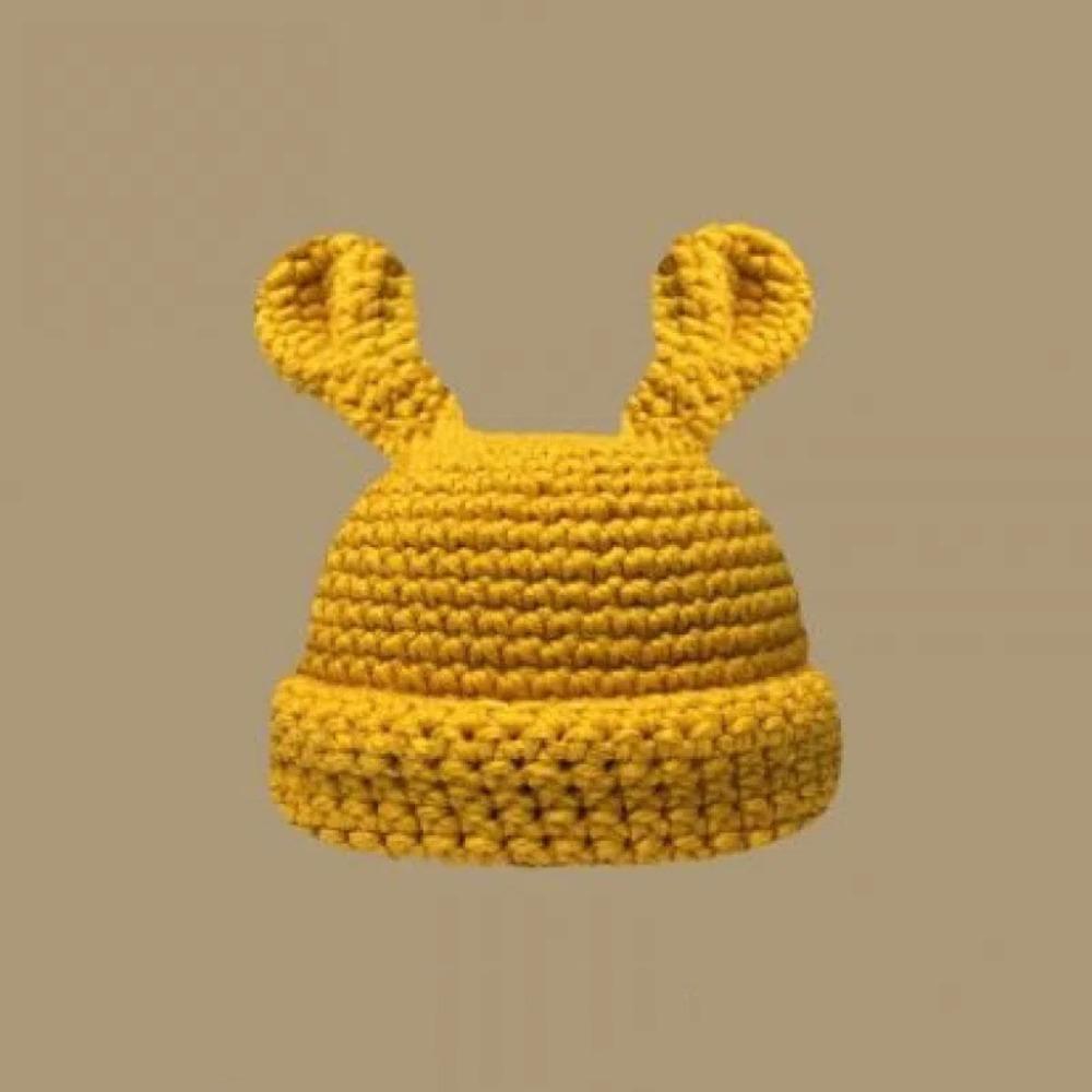 Crochet Cartoon Skullies Beanie with Ears Knit Cap Fashion Winter Knitted Hat  Men Women