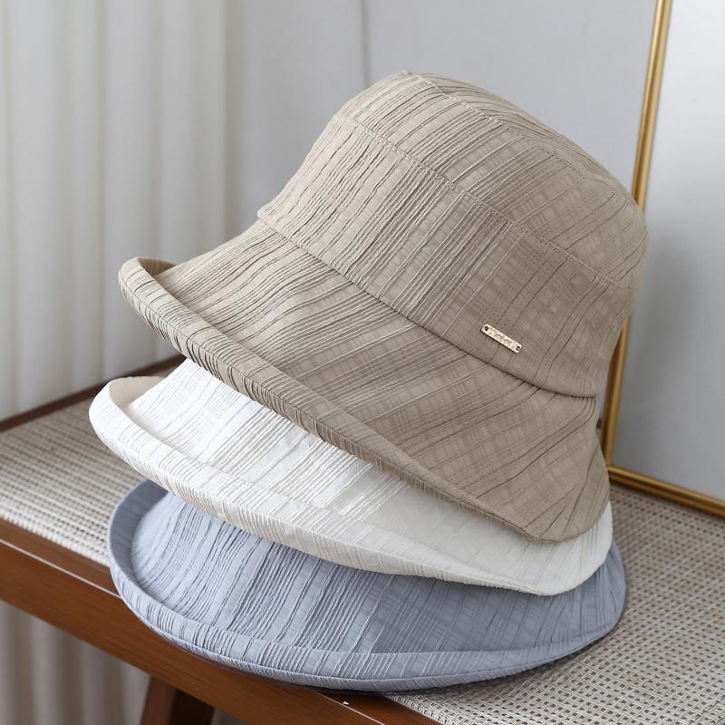 Women'S Rolled-Brim Bucket Hat, Versatile Wide-Brim Hat Spring & Summer New Arrival SUNHAT
