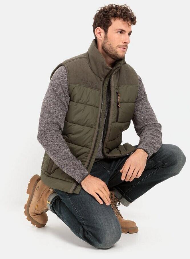 Зимняя куртка Camel Active outdoor waistcoat с воротником-стойкой и вельветовой отделкой (460670-2X33) темный хаки