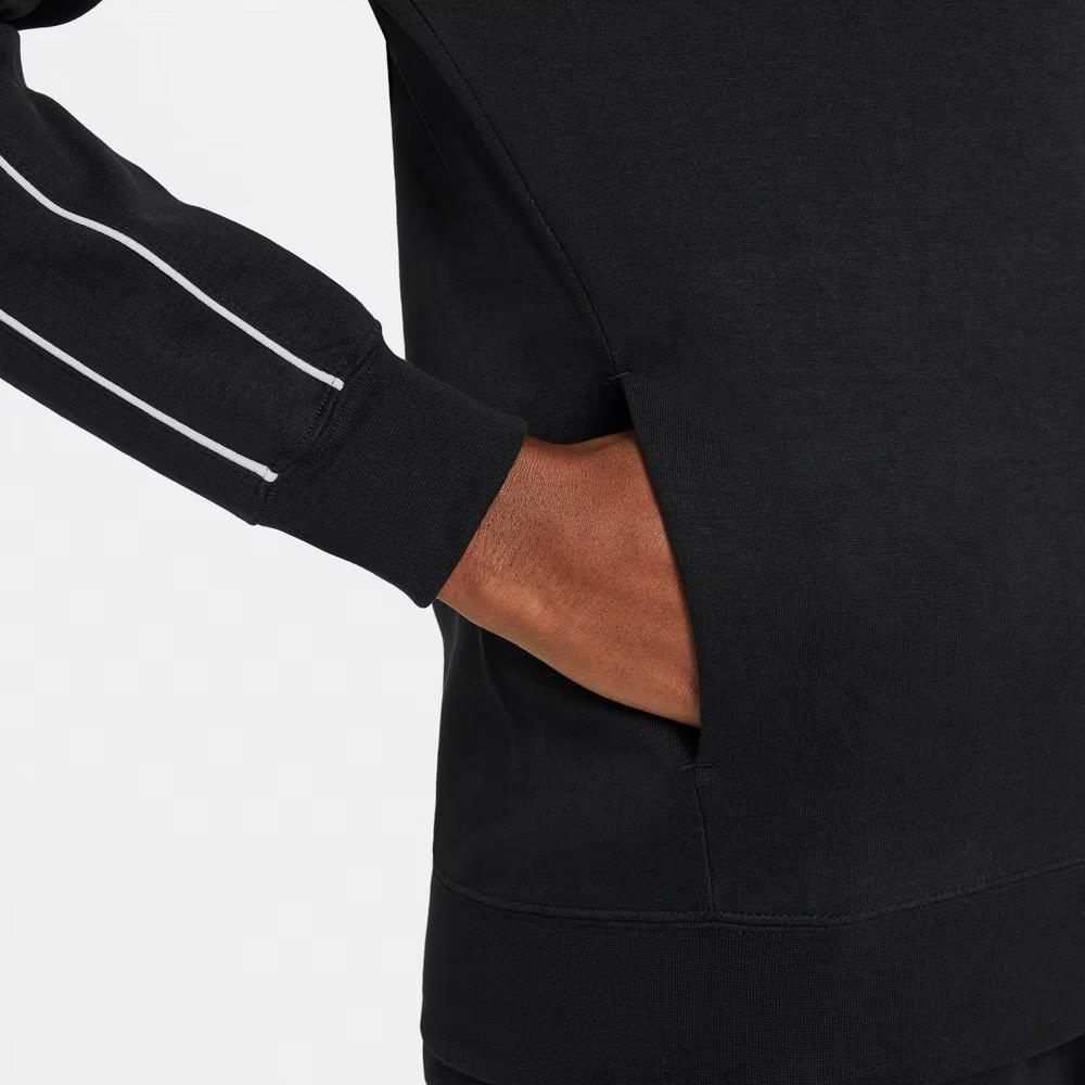 Nike Solid Color Full Zip Logo Print Hooded Jacket Women Jackets Black CZ8339-010