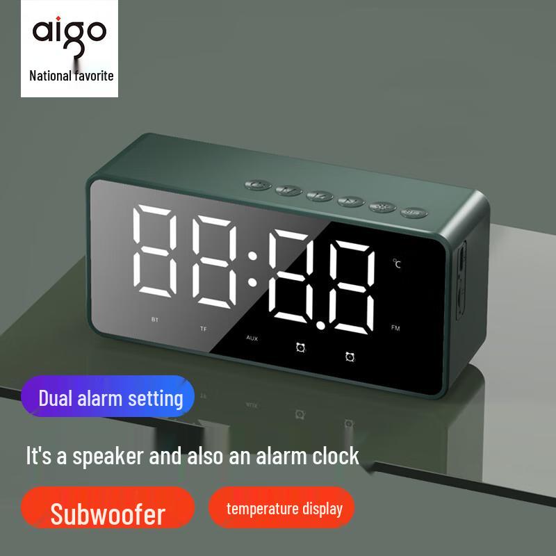 Aigo T28 Smart Bluetooth Speaker with Dual Alarm Clock