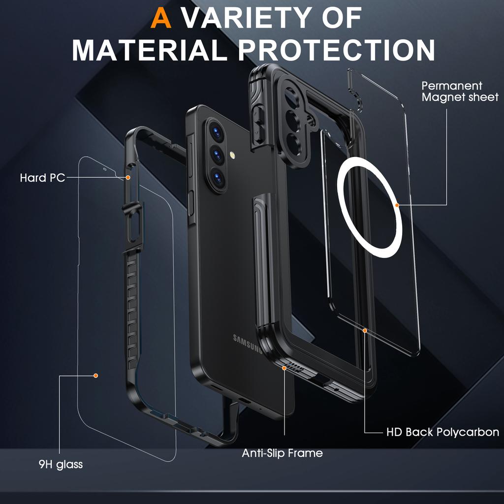Per Samsung A17 Nuovo Best-Seller: Custodia Trasparente Magnetica Wireless di Alta Qualità, Antiurto, Antipolvere e Resistente alle Cadute per Telefono