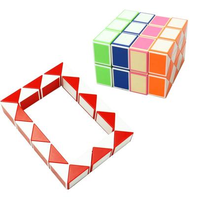3D Puzzle Snake Cube Reconfigurable Into Various Finger Stress Relief - Colorful, Shapes, Training,