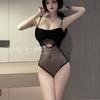 Erotic Lingerie Sexy One-piece Dress for Women, Thin and Hot Mesh See-through Open-cut Pajamas, No-take Uniform 8622