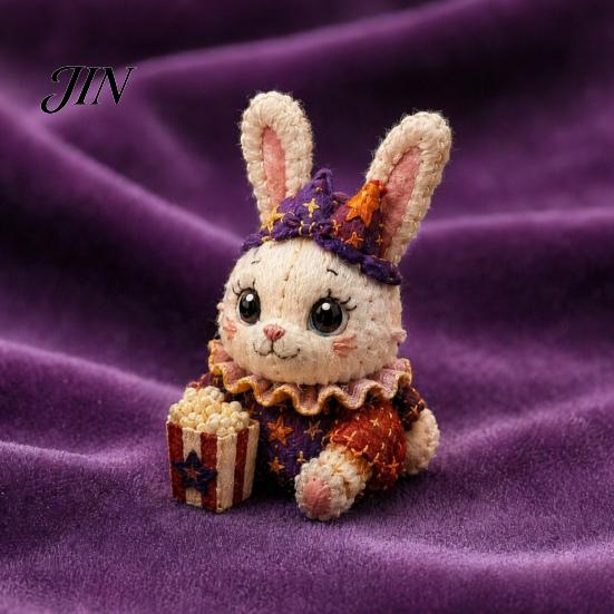 Stoff Nähset Halloween Freunde Patchwork-Set, Tier DIY Machen Sie 4 entzückende Charaktere, Basteln für Anfänger Handgemachtes Geschenk Feiertagsdekoration